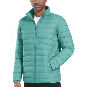 Custom Logo Quilted Winter Puffer <b>Jacket</b> Stand Collar High Street Style Windbreaker Bomber with <b>Light</b> Outdoor Features - Product Image 2