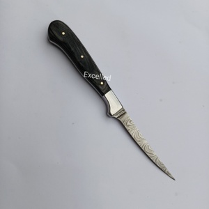 Cuchillo de deshuesado de filete de chef de acero damasco de 356 capas hecho a mano con mango de madera Pakka, cuchillo de cocina afilado, Funda de cuero gratis - Product Image 2