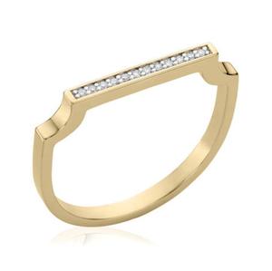 Bague en diamant fusion en forme de X plaquée or 14 carats, bijoux de mode faits à la main pour femmes, bague de mariage - Product Image 5