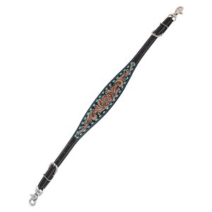 หูฟังสวมศีรษะแบบตะวันตกหูข้างเดียวพร้อมสายรัดที่มีดีไซน์สายรัดข้อมือหนังวัวผมเครื่องมือสำหรับการขี่ม้าผู้ส่งออกอินเดีย - Product Image 2