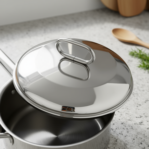 Tapa para Olla DUNE de Acero Inoxidable 309 Cromado Pulido de 26 cm para Utensilios de Cocina - Colección Metalsomma - Product Image 3