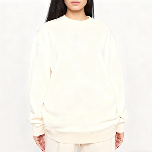 Pull-over décontracté rouge personnalisé de haute qualité pour femme, en polaire de polyester, imprimé et brodé, col rond, automne-hiver - Product Image 1