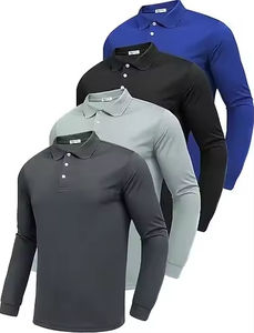 Polos de golf de talla grande para hombre, Polo de manga corta de algodón, ropa deportiva informal, camisetas de golf con logotipo bordado para verano - Product Image 4