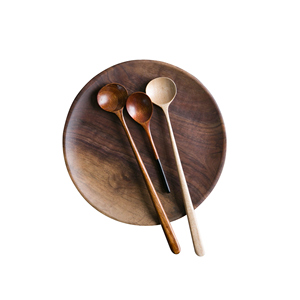 Nouveau design Chargeur rond en bois d'acacia Plateau de service en bois écologique pour collations Desserts et plats à dessert Assiettes - Product Image 6