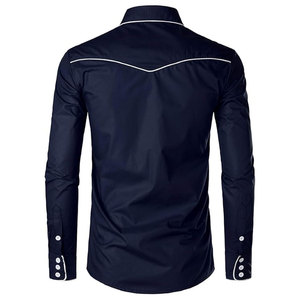 New Design Fashionable Long Sleeve Embroidered <b>Shirts</b> Casual High Quality New Design Customized Breathable Embroidered <b>Shirts</b> - Product Image 2
