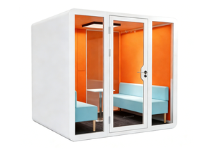 Cabine de travail en aluminium pour 6 personnes, espace de travail privé, cabine insonorisée, cabine de réunion, cabine téléphonique - Product Image 4