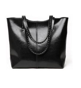 Elegant Red Vertical Stripe Tote Bag Women's Microfiber Synthetic Leather Large Capacity Daily Work Shopping Handbag - Product Image 6