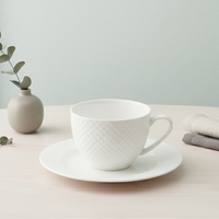Ensemble tasse et soucoupe en porcelaine fine de style nordique 3460680Cup-0.27 de qualité supérieure, 270 ml, résistant à la chaleur, compatible lave-vaisselle et micro-ondes