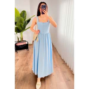 Robe longue à bretelles épaisses bleu ciel pour bébé - Bleu ciel - Product Image 1