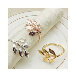 Anneau de serviette en métal martelé au design classique, qualité de luxe, couleur or, pour mariage et fête - Product Image 6