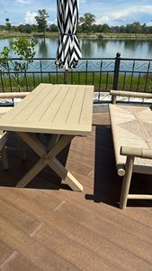 Muebles de exterior de madera de teca maciza, mesa de comedor de alta calidad, hogar, restaurante y hotel hechos en Indonesia - Product Image 3