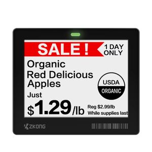 Zkong Label rak elektronik EPD Bluetooth 4.2 inci, papan iklan Digital tampilan Harga e-ink dalam ruangan - Product Image 1