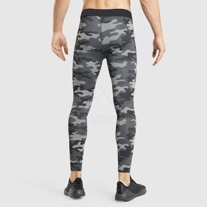 <b>Men</b> Solid Full Length <b>Yoga</b> Leggings Mid Waist Elastic Waist Breathable Quick Dry Spandex Polyester 160g <b>Pants</b> - Product Image 2