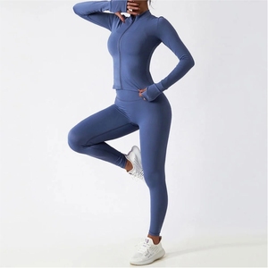 Ensemble de yoga sans couture de haute qualité pour femmes ensemble de yoga d'entraînement de haute qualité avec logo personnalisé imprimé pour femmes - Product Image 4