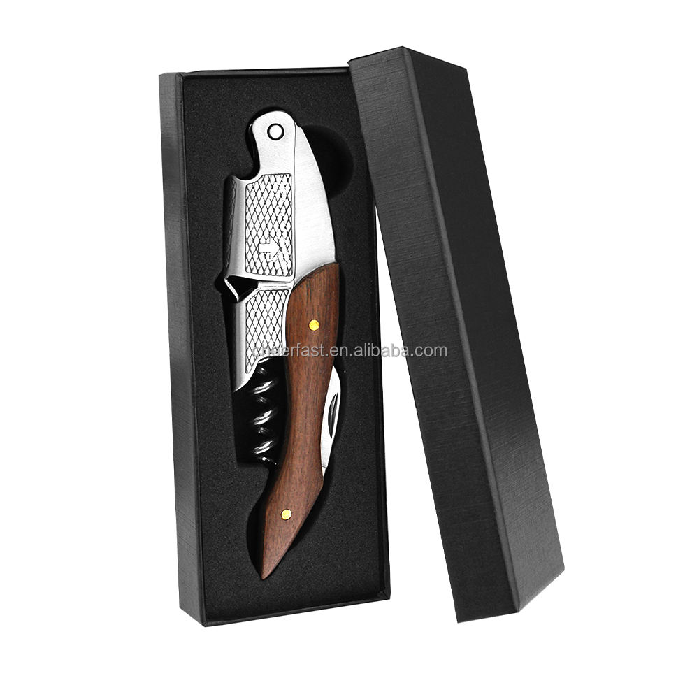 Boîte cadeau avec couvercle et plateau de couleur noire-CF-WO-84