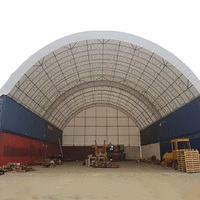60 'x 40' x 20 'Doble Truss Contenedor Toldo Refugio Arco Techo Tienda Cubierta con Puerta para Almacenamiento al Aire Libre Entre Contenedores