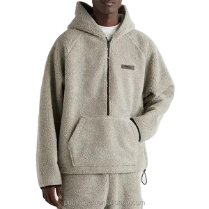Sweat à capuche en sherpa personnalisé avec logo, surdimensionné, confortable, pour adulte, écologique, pour homme - Product Image 2