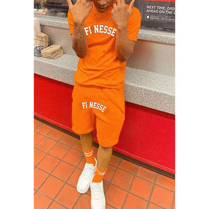 Classic Solid Color <b>T</b> <b>Shirt</b> Matching <b>Shorts</b> Set - Product Image 5