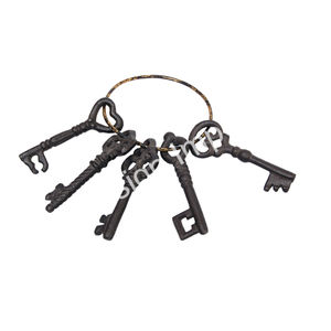 Llaves de metal decorativas Estilo europeo único Venta al por mayor Llaves elegantes con anillo Venta caliente Llave de aluminio fundido con logotipo personalizado - Product Image 3