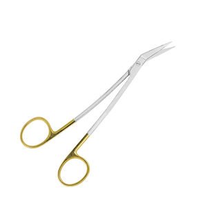 Profesional Dental Locklin Gum Scissor Acero alemán Medio oro Ángulo en forma de borde de corte Acero inoxidable Cirugía médica - Product Image 2