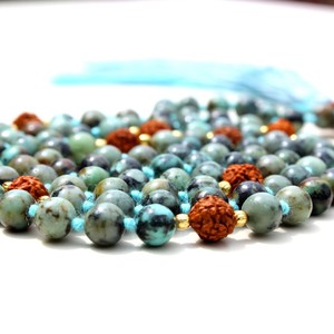 Collares de cuentas artesanales de 108 nudos, estilo Mala, espirituales, de yoga, bohemios, para hombre, de artista indio, con cuentas de moda - Product Image 2