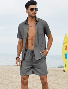 Conjunto Deportivo Personalizado para Parejas, Camiseta Polo y Pantalones Cortos de Invierno para Hombre, Traje de Dos Piezas con Cierre de Cremallera, Chándal Corto de Verano, Logotipo Personalizado, Talla Grande - Product Image 4
