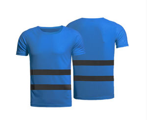 Best Quality <b>Yellow</b> Reflective Safety O Neck <b>Shirts</b> <b>Short</b> <b>Sleeve</b> With Reflective Tapes Reflective Men T-<b>shirt</b> - Product Image 4