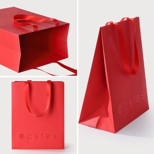 Sacs avec logo imprimé pour boutique logos sac en papier sac cadeau papier carton emballage de mariage de luxe - Product Image 3