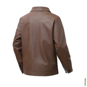 แจ็คเก็ตหนังฤดูหนาวทรงหลวม สวมใส่สบาย ใช้งานได้หลากหลาย เหมาะกับทุกสรีระ มีฮู้ด กันลม กันน้ำ สไตล์สมาร์ทแคชชวลสำหรับผู้ชาย - Product Image 3