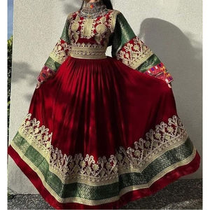 Artículos de Venta Caliente: TRAJES AFGANOS SALWAR KAMEEZ PARA BODA Y FIESTA PARA MUJERES, CALIDAD PREMIUM EN SEDA GEORGETTE, CORTE AJUSTADO - Product Image 1
