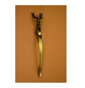 Brass <b>Door</b> <b>Handle</b> for Closet & Hallway <b>Doors</b> Non <b>Locking</b> Protection for Cleanliness and at best price - Product Image 2