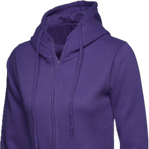 Vestido Sudadera de Invierno Personalizado para Mujer, 100% Algodón, Felpa, Ecológico, Transpirable, Resistente al Viento, con Bordado en Relieve en la Parte Delantera, Color Morado - Product Image 4