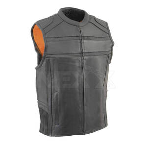 Comfortable Men <b>Leather</b> <b>Vest</b> Durable Material Men <b>Leather</b> <b>Vest</b> Unique Design Men <b>Leather</b> <b>Vest</b> - Product Image 5