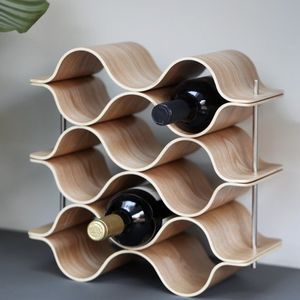Organizador de portabotellas galvanizado de Metal de diseño clásico Soporte de almacenamiento de encimera Soporte para botellas de vino - Product Image 4