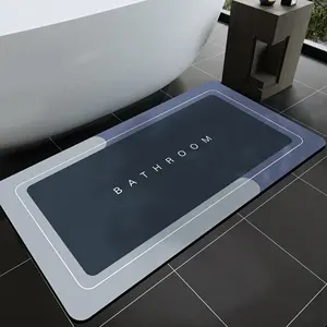 Precio más bajo de fábrica al por mayor alfombra de baño grande alfombra de baño con estampado de diatomeas para el hogar o el hotel