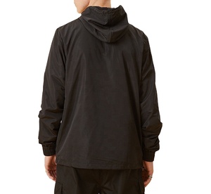 Chaqueta cortavientos de nailon con media cremallera para hombre al por mayor OEM para deportes de verano, entrenamiento atlético en el gimnasio teñido para ejercicio al aire libre - Product Image 3