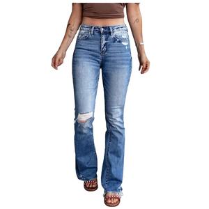 Jean en Denim de haute qualité pour femmes, pantalon décontracté de qualité supérieure, collection 2022 - Product Image 1