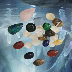 หินอะเกต/แจสเปอร์/หยก/คริสตัล/ลาพิส คุณภาพสูง รูปทรงครึ่งวงรี แบบหลังแบน สำหรับทำเครื่องประดับ หินบำบัดธรรมชาติ - Product Image 4