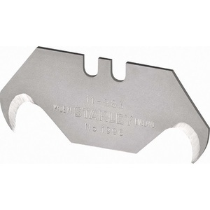 For Stanley 2-11-983 L50xB19xS0.65mm <b>Hook</b> Blade Utility Knife Without Hole 10 Pieces Per Dispenser - Product Image 1
