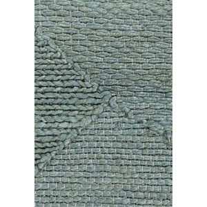 พรมปูพื้นทำมือสีน้ำเงินลายทอแบนจากปอกระเจา Nomadic Threads รุ่น PDJT-242 สำหรับบ้าน รถยนต์ รูปทรงสี่เหลี่ยมผืนผ้า ลายแบบนามธรรม เหมาะสำหรับห้องนั่งเล่นและทางเดิน - Product Image 3