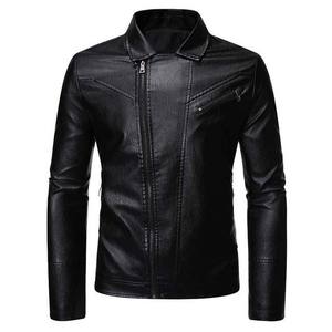 Veste en cuir pour homme de qualité supérieure, style tendance de la rue, avec fermeture éclair, veste pour homme - Product Image 3