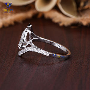 Anillo de oro blanco con diamantes tallados en PerA TDW 2,67 de Lab-Stone / Shine con un color de diamantes/ - Product Image 3