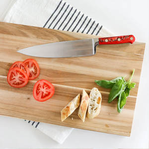 Couteau de cuisine professionnel en acier inoxydable personnalisé, manche en bois, finition hautement polie, compatible lave-vaisselle, style moderne - Product Image 3