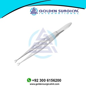 0.12mm 1x2 dents, forets de fixation en forme de U, instruments de microchirurgie ophtalmique droits - Product Image 6