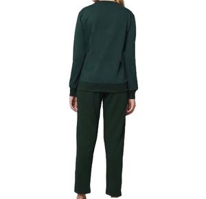 ชุดวอร์ม 2 ชิ้นแบบกำหนดเองสำหรับผู้หญิง เสื้อฮู้ดกีฬาและกางเกงจ็อกเกอร์ ชุดวอร์มแฟชั่นฤดูหนาวทรงโอเวอร์ไซส์สำหรับผู้หญิง - Product Image 2