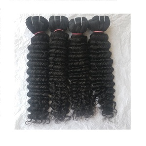 Extensions humaines vierges indiennes de qualité Remy 20 ''Deep Wave Bundles Soft Single Donor 1B Indian Supplier 100% - Product Image 1