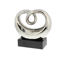 Ornement de pièce maîtresse de Sculpture décorative en aluminium personnalisé en Offre Spéciale plaqué argent pour l'utilisation de décor d'hôtel à la maison à un prix abordable