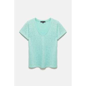 Camiseta básica de lino con cuello en V - Product Image 6