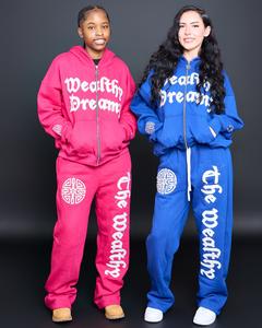 Ropa de calle con estampado de pantalla personalizada, de cara completa sudadera con cremallera, chándal, trajes para correr, pantalones de chándal y Sudadera con capucha desteñidos al sol, conjunto de 2 piezas - Product Image 5