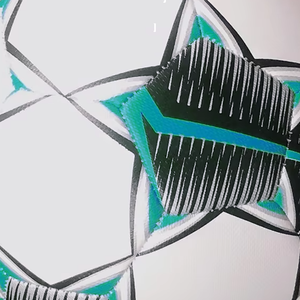 Ballon de football d'entraînement de niveau débutant, cousu à la machine, avec des étoiles, 32 panneaux, surface extérieure unie, taille 5 - Product Image 2